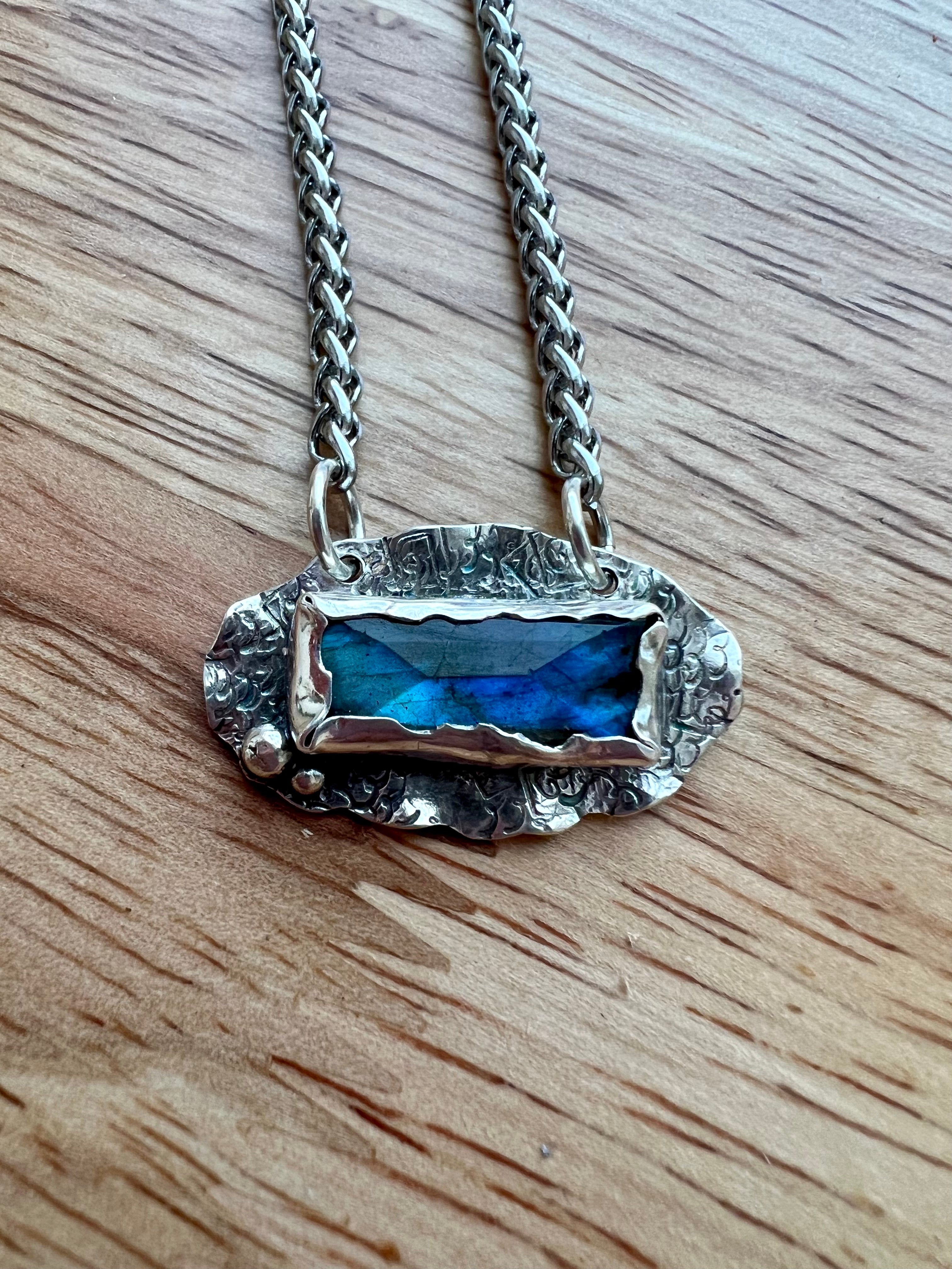 Rectangular Labradorite Necklace