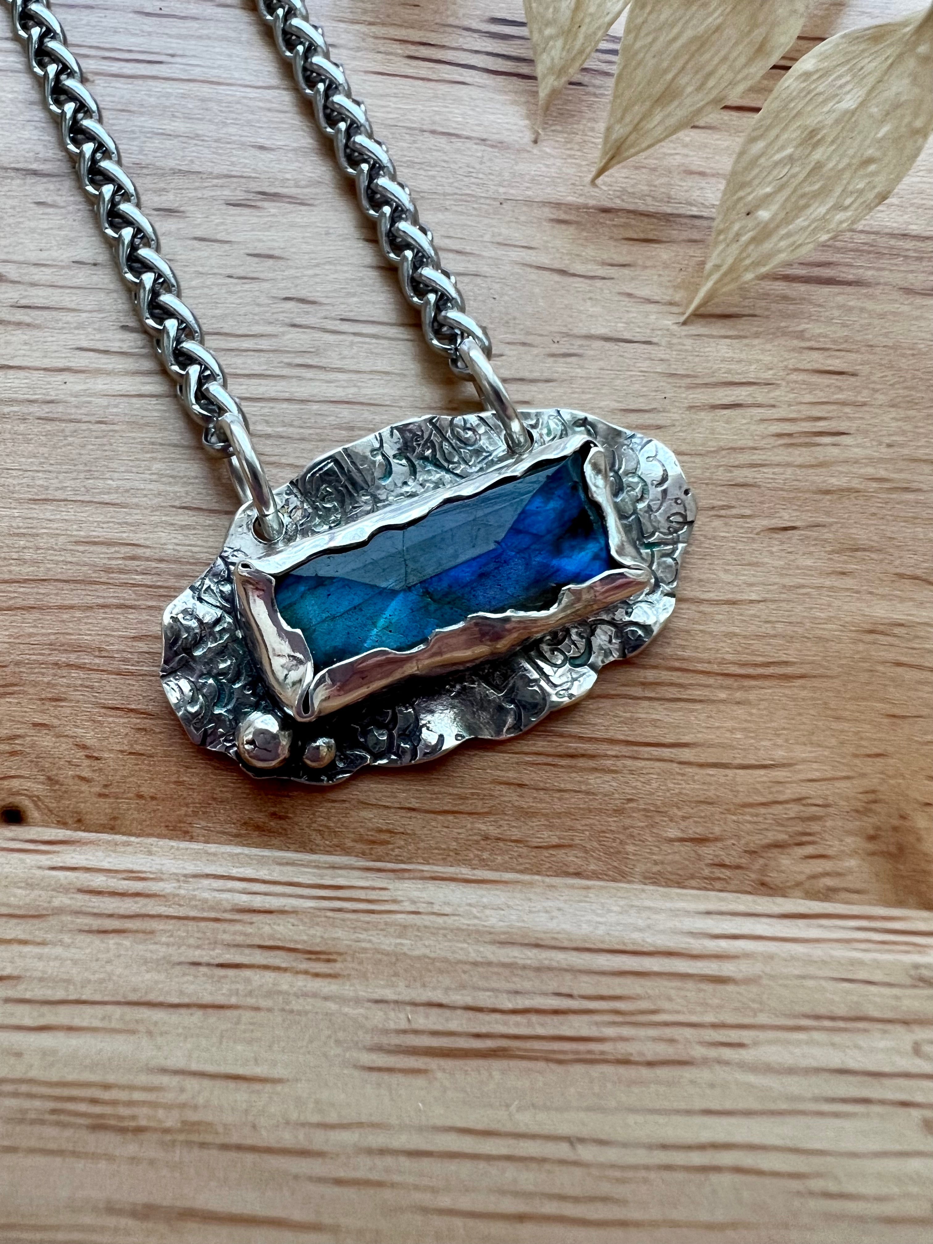 Rectangular Labradorite Necklace