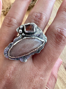 Peach Moonstones Ring