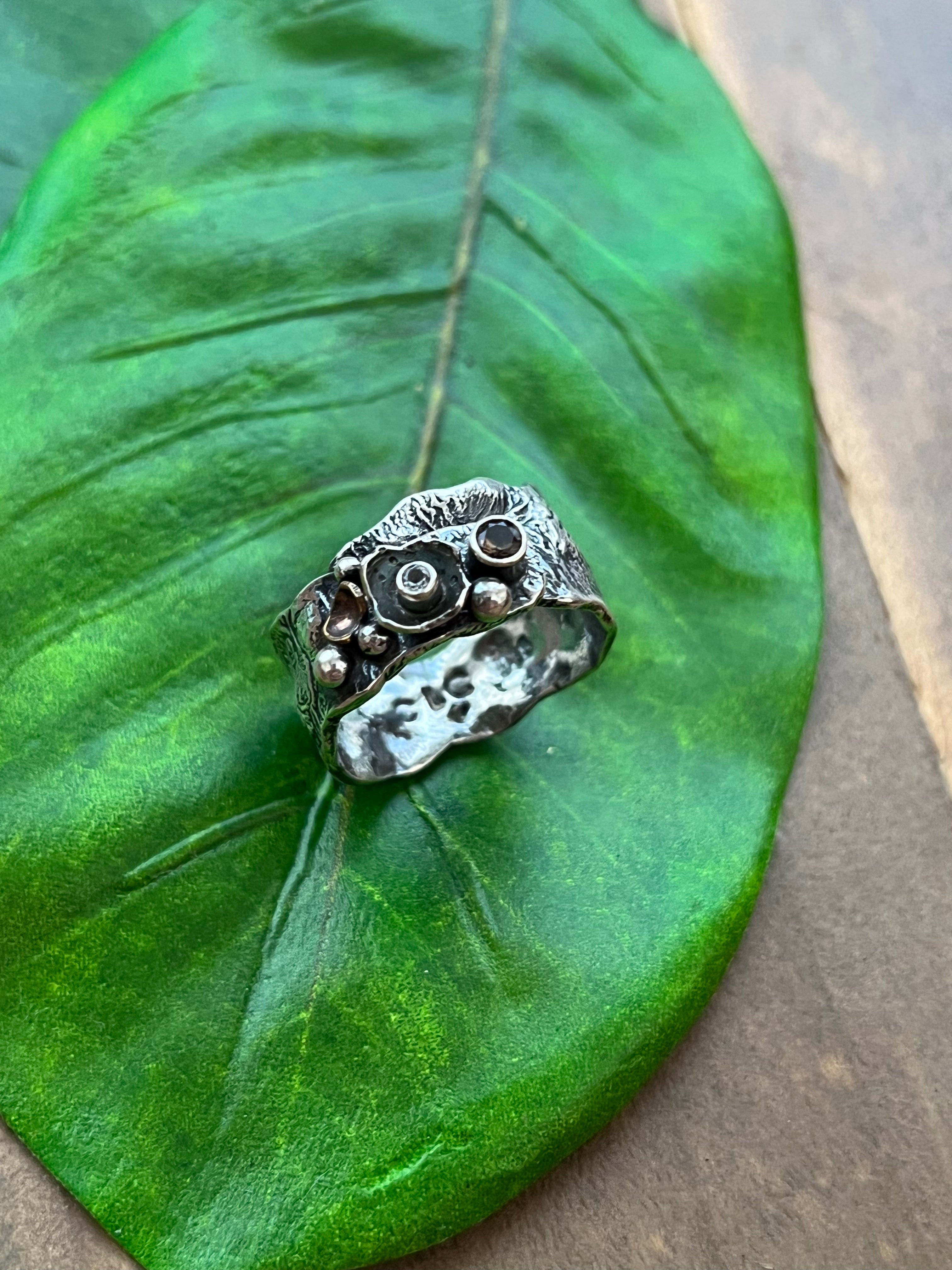 Narciso Ring: Limited Edition Blue Topaz with Smoky Quartz