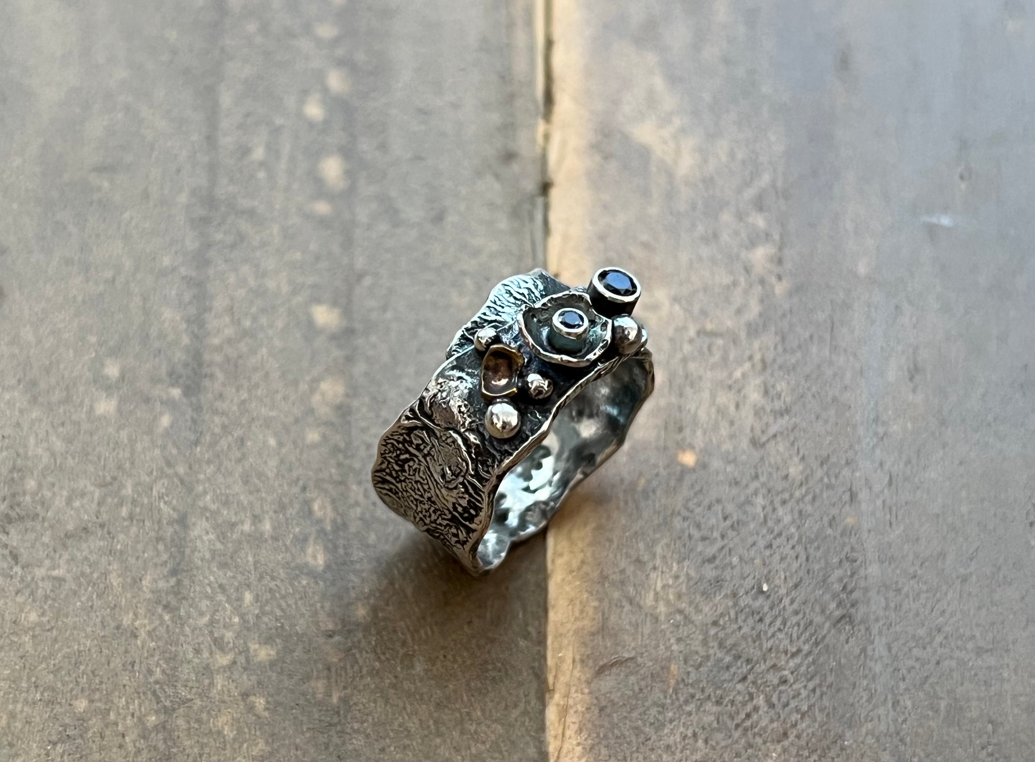 Narciso Ring: Limited Edition Blue Topaz with Smoky Quartz