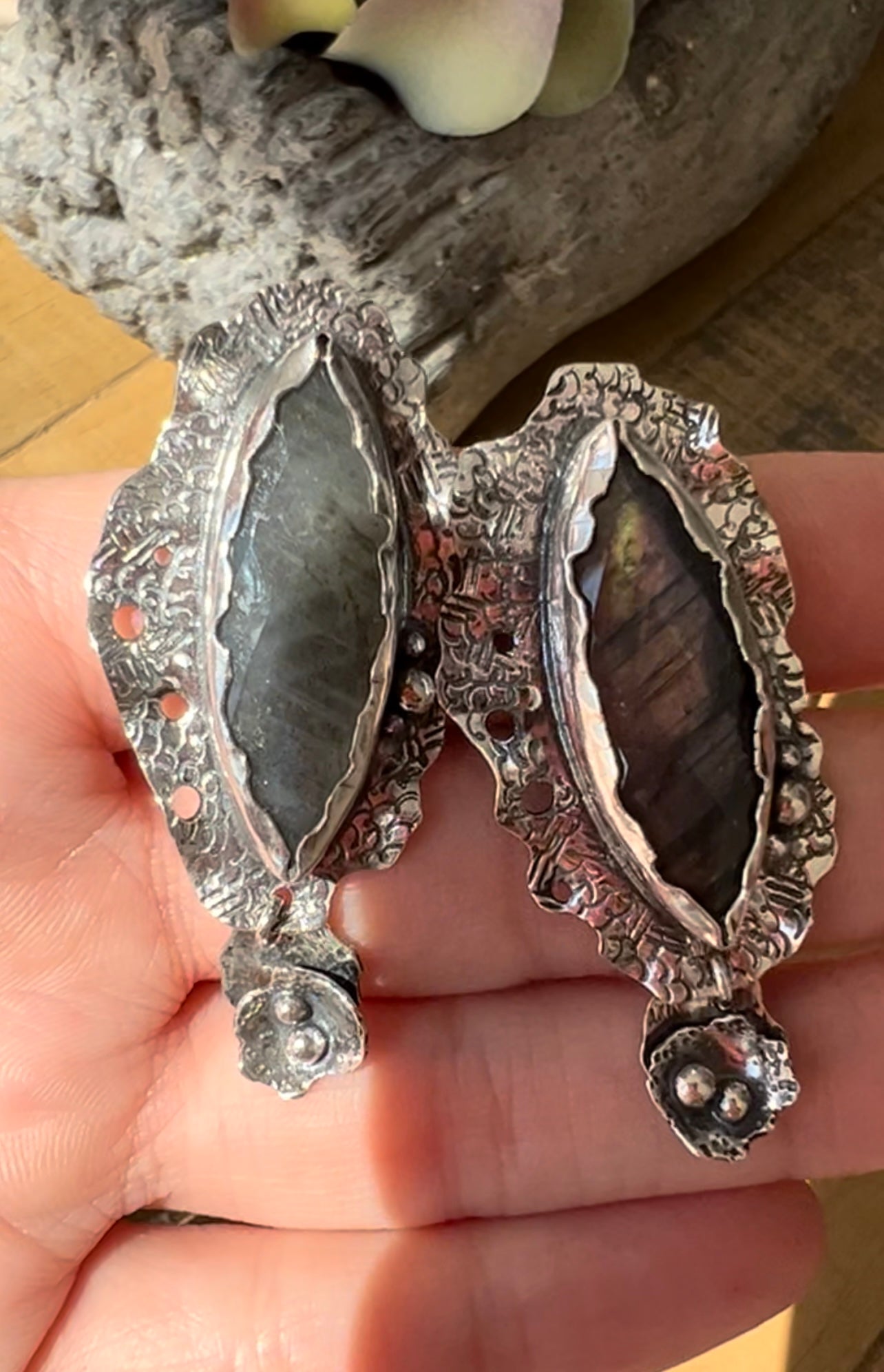 Wisteria Earrings - Labradorite