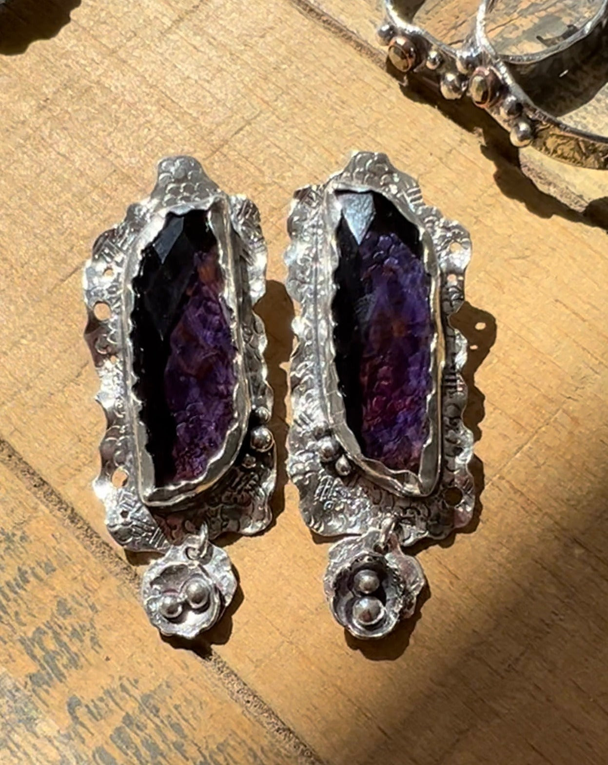 Wisteria Earrings- Amethyst